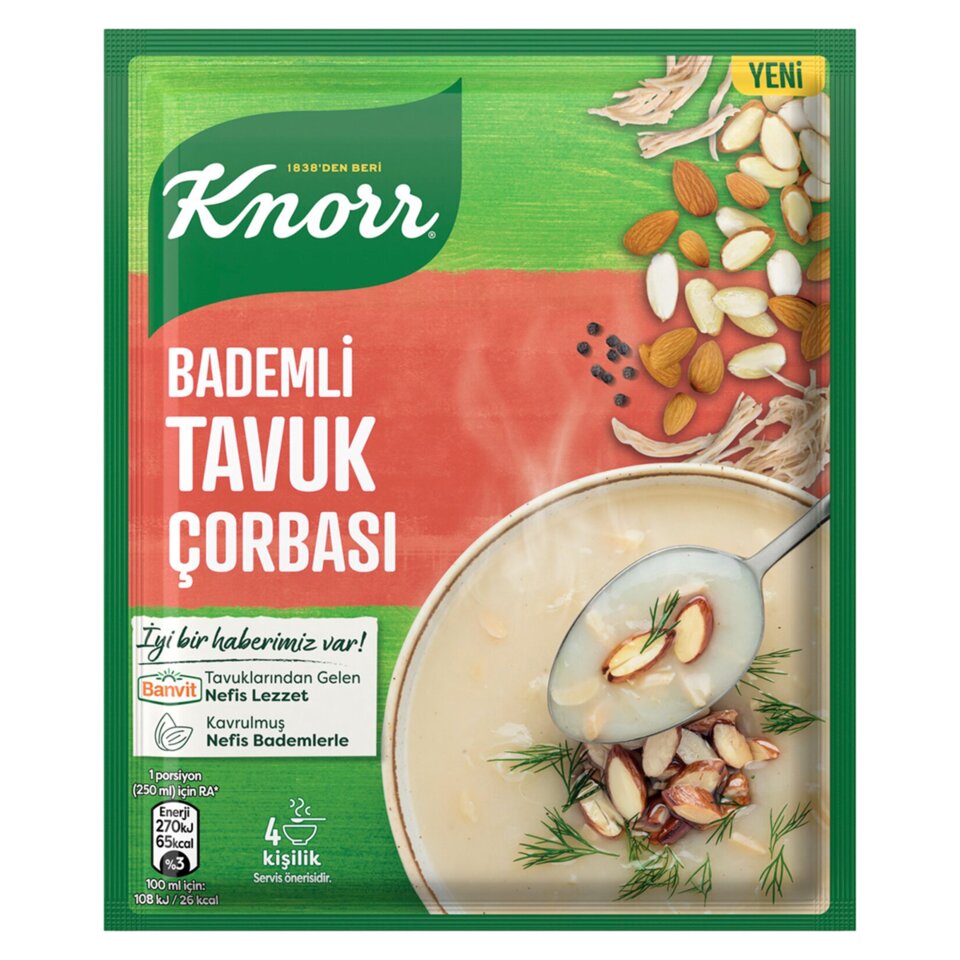 KNORR ÇORBA 75 GR-BADEMLİ TAVUK